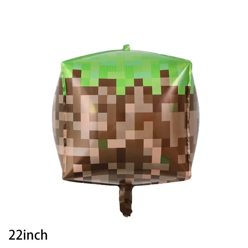Minecrafte Pixel Balloon Anime Game Thema Meerdere ballonnen voor verjaardagsfeestje MC Decoratie Aluminium Film Ballon Nummerset