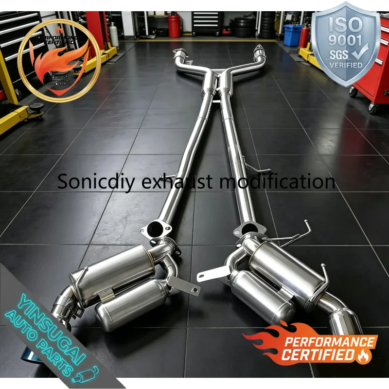SS304 Catback Exhaust for Infiniti Q50 3.0T 3.7 High Performance Polished Stainless Steel Exhaust System Performance Upgrade Kit