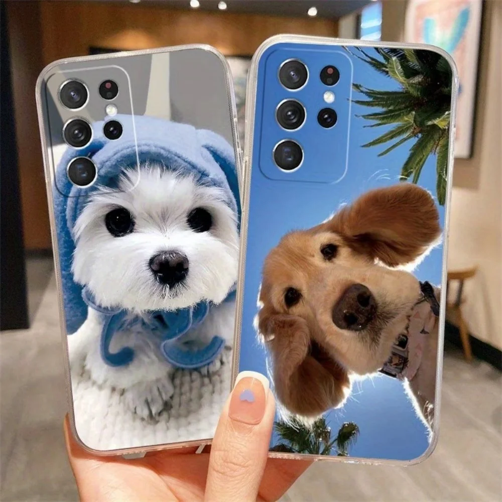 Pet Dog Pattern Phone Case For Samsung Galaxy S26 S25 Edge S24 S23 S22 S21 S20 Ultra Plus FE 5G 2022 Shockproof Silicone Cover