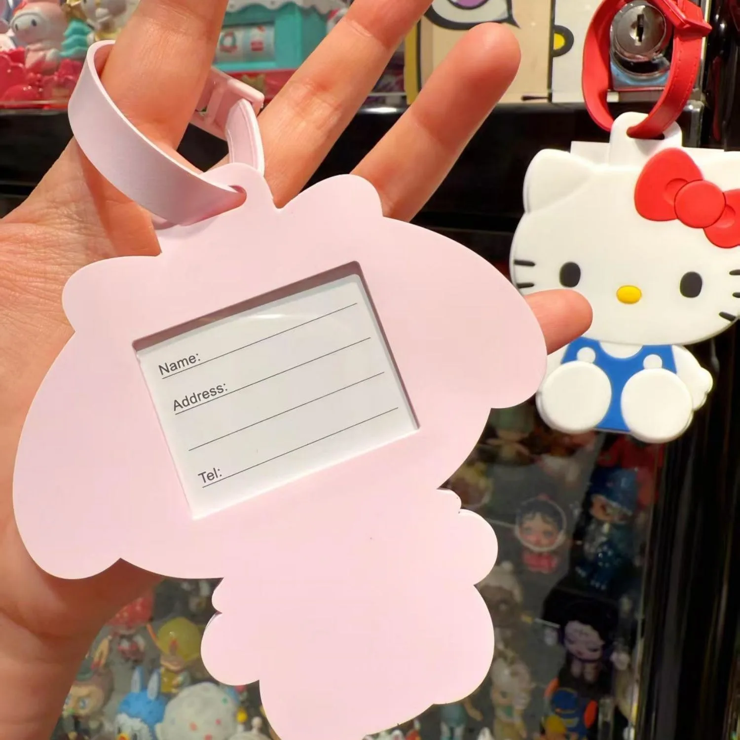 2026 Kawaii Sanrio HelloKitty Kuromi My Melody Cinnamoroll Travel Luggage Tag Anti Lost Cartoon Cute Anime Holiday Gifts Toys view 5