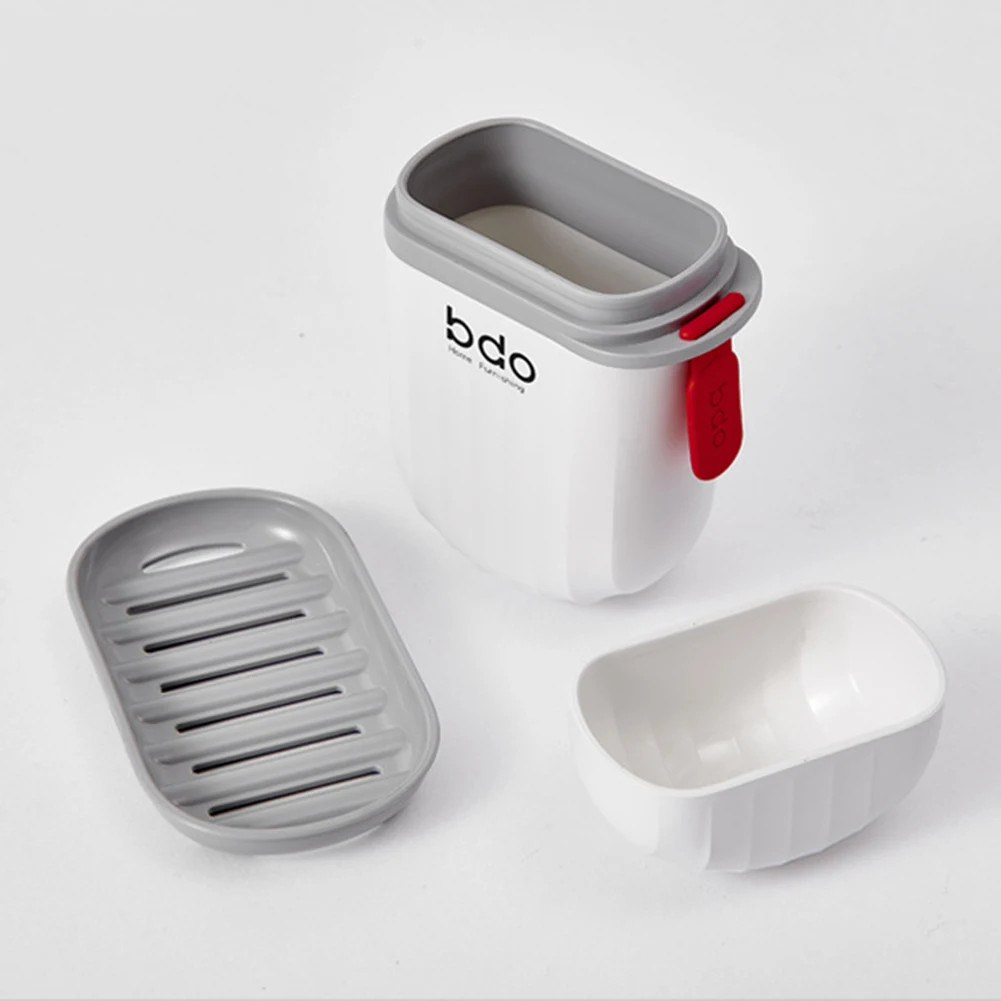 Travel Portable Soaps Box With Lid Large Capacity Draining Soaps Box For Home Bathroom