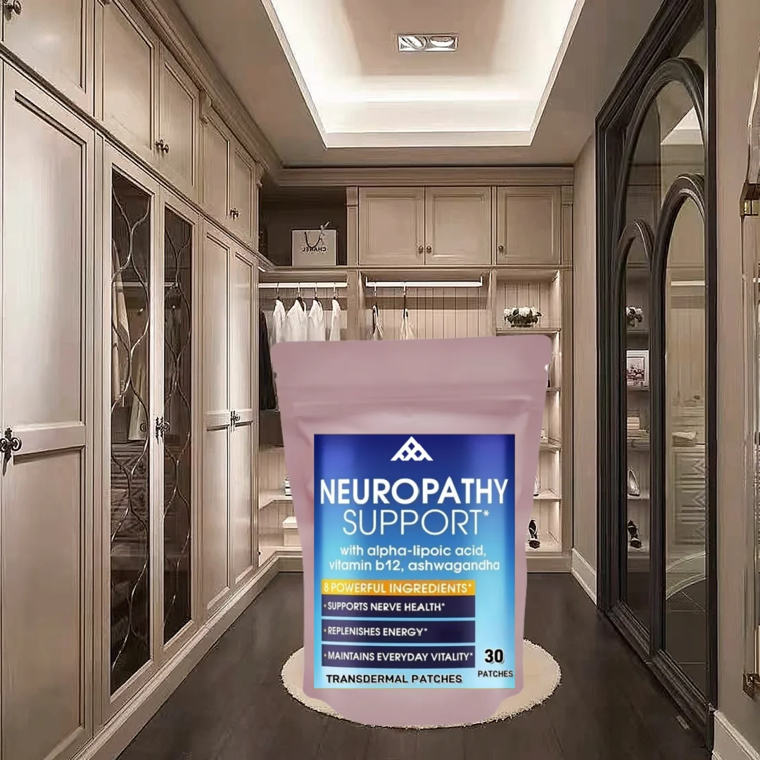 30 patchs de soutien pour la neuropathie, patchs transdérmiques – Support nerveux avancé pour soulager la neuropathie dans les pieds, les mains et le corps