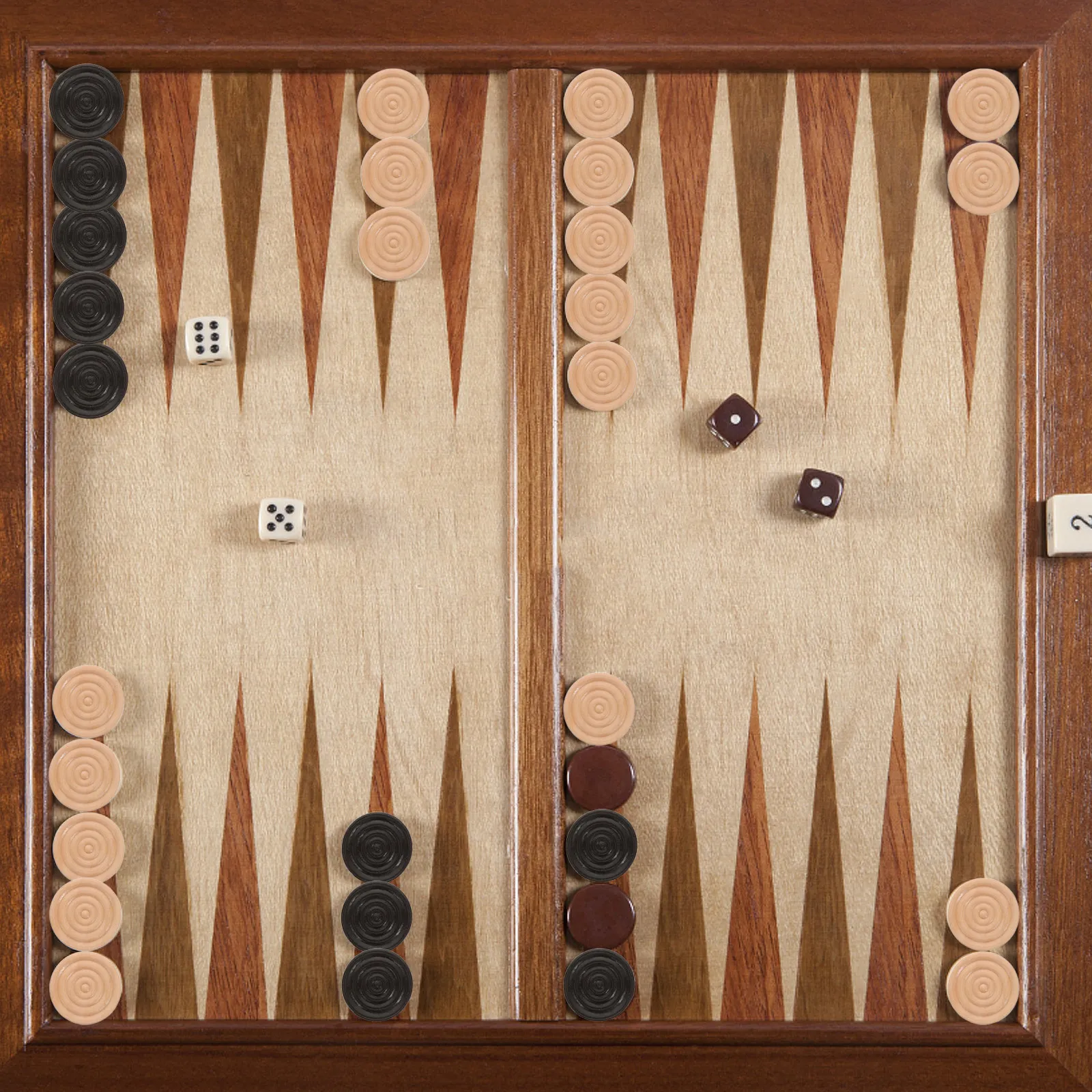 

24Pcs Artisan Wooden Round Threaded Chess Checkers Backgammon Pieces Versatile Elegant Gaming Set for Home Travel Tournament Use