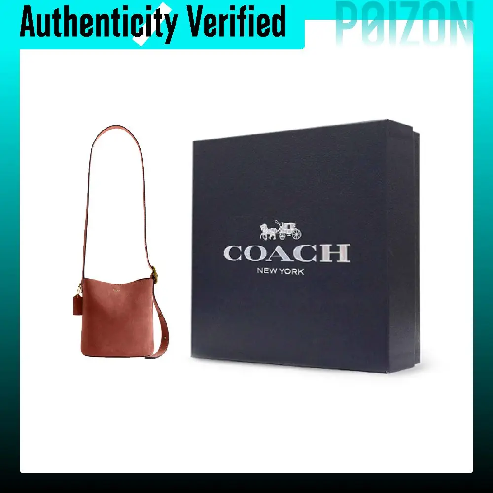COACH Bleecker Suede Crossbody Bags Women's Brown Red CCW84-B4AY
