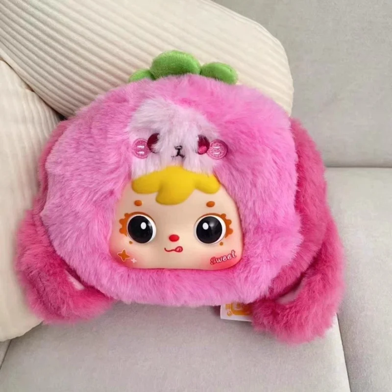 حقيقي صامويل الفاكهة الحيوان الجنة سلسلة صندوق أعمى لطيف أفخم دمية المفاتيح حقيبة سحر هدية للنساء والفتيات #4