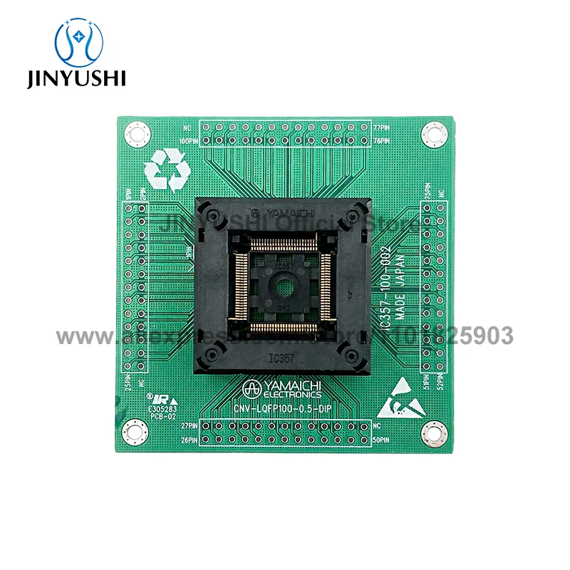 

Opentop QFP100 LQFP100 IC357 YAMAICHI pitch: 0.5mm IC Burning seat Adapter testing seat Test Socket test bench