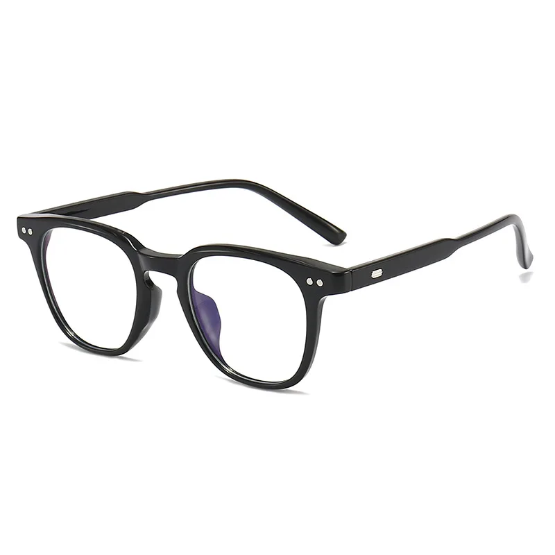 Literary Korean version of the classic black frame men and women personality round face glasses ultra-light and simple