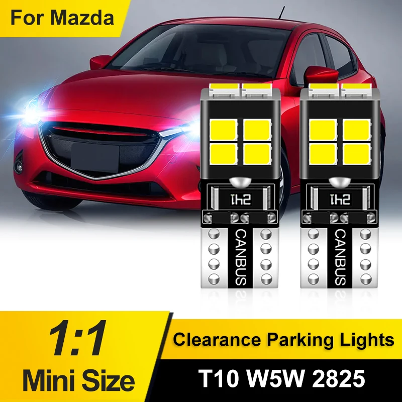 2/10PCS For Mazda 6 2003-2008 T10 W5W Car LED Bulbs Parking Lamp For Mazda 2 Demio DW DY DE DJ DL 1996-2021 Clearance Lights 12V