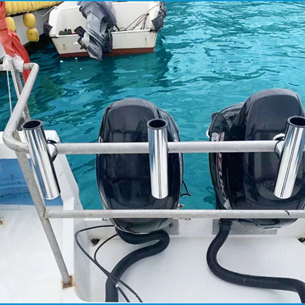 Clamp Stainless Steel Clamp-on Fishing for Marine Boat Yacht Rail 25mm to 51mm 360 Degree Adjustable Boat Fishing Rod Holder