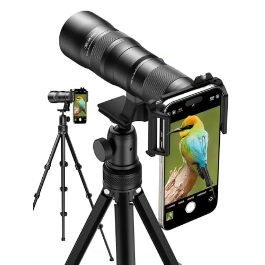

20-60X Zoom Telephoto Lens for Smartphones High-Power Phone Lens Kit with Tripod Universal Clip Compatible with iPhone 17 16 15