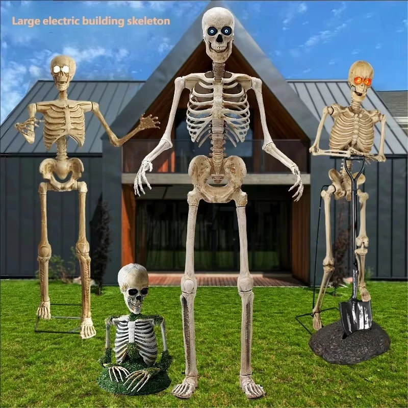 Halloween Party Large 250CM/160CM Standing Skeleton Plastic Haunted House Decoration