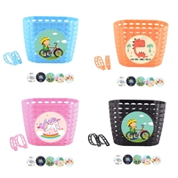 Kids' Bike Waterproof Cycling Basket, Bicycles Front Handlebars, Cargo Basket for Girl, Child with Fastens Strap, Detachable