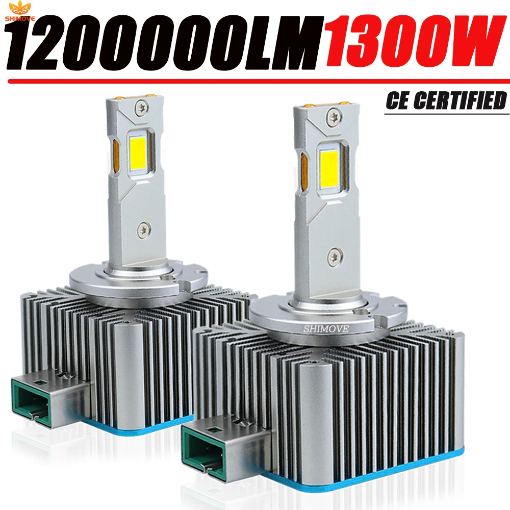 

2 шт. 1200000LM D1S D3S Фары 1300W D2S D2R D4S D4R D8S LED Canbus Лампы Автомобильные светодиодные лампы для фар 6000K Plug&Play