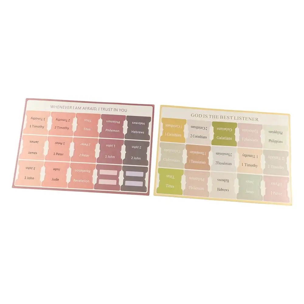 Personalized 5 Sheet Bible Index Writable Self-adhesive Bible Sticker Easy Read Paper Tabs Bible Label Study Supplies