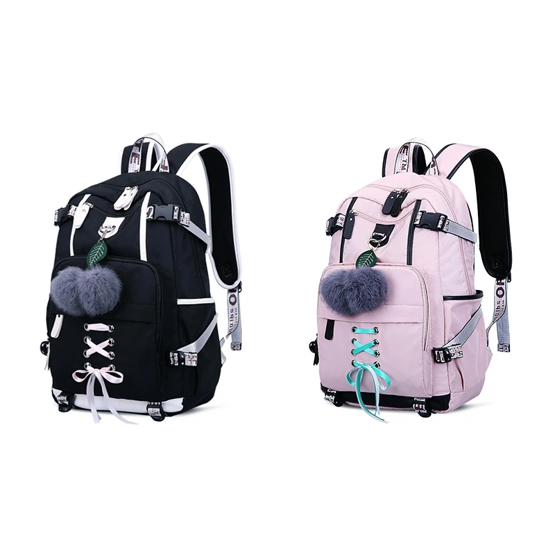 New Laptop Women Backpack External Usb Charge Computer Backpacks Anti-Theft Waterproof School Bag For Teenage Girls