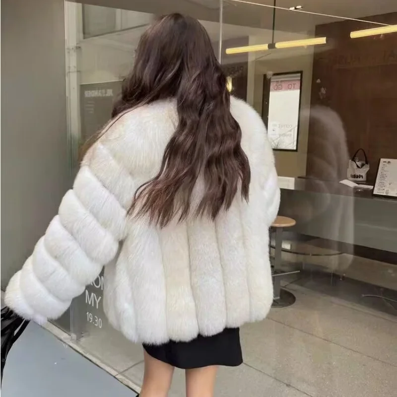 Autumn And Winter Mid Length Natural Fox Fur Coat Women Fashionable Fur Jacket The Most Popular Real Fur Coat Female Clothing