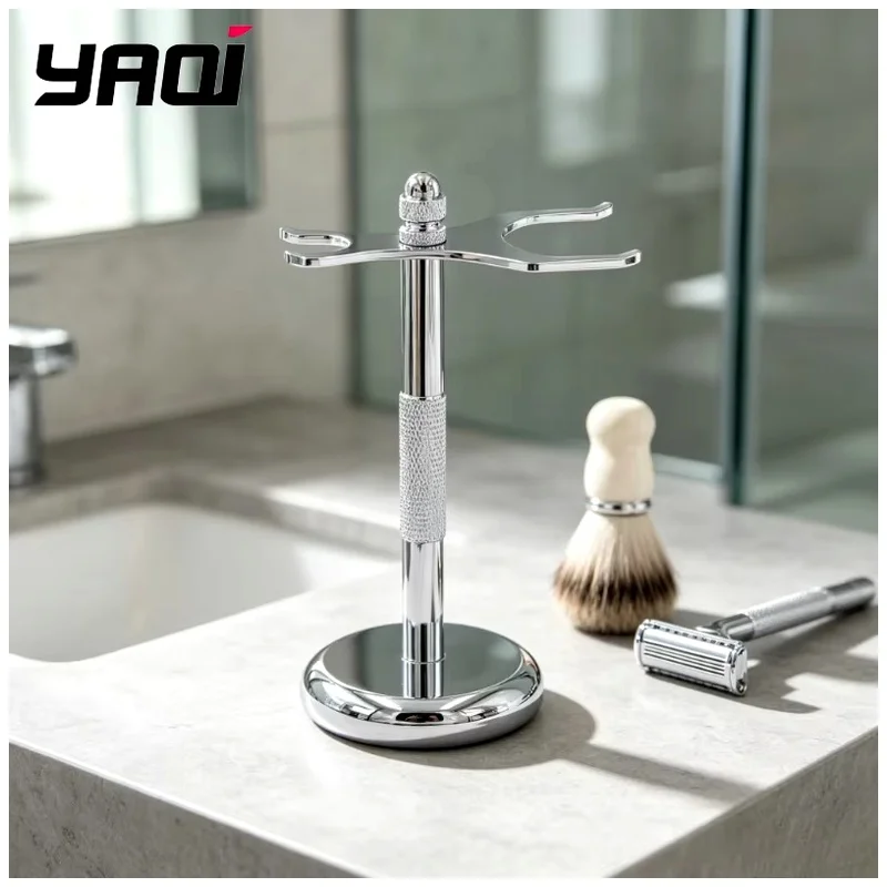 YAQI Mens Shaving Brush for 30mm Knot Brush And Razor Stand Set Wet Shave Tools Men Shaving Products Best Gift for Men Mens Gift