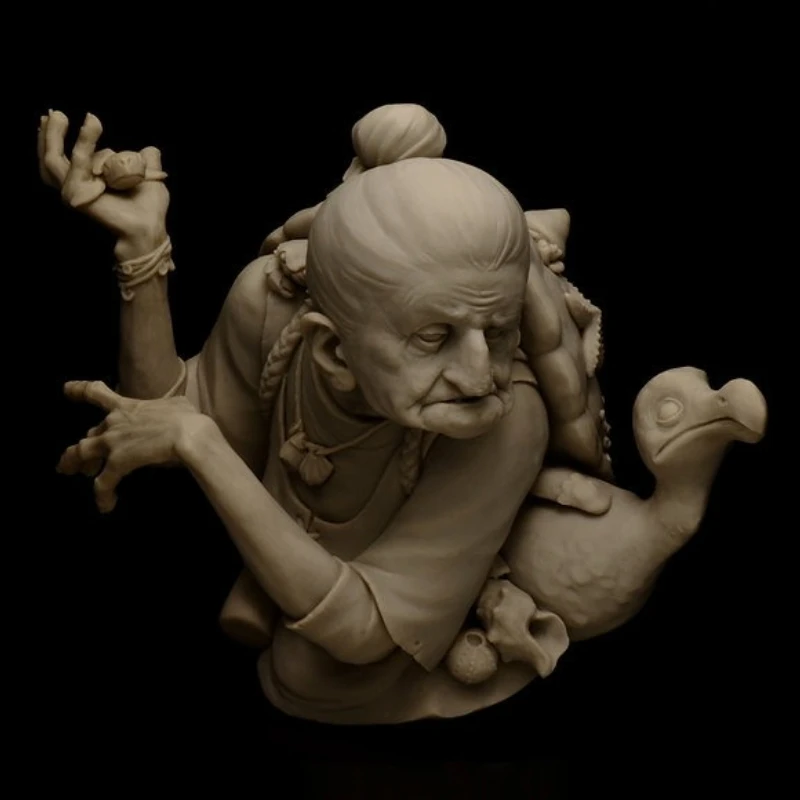 

Масштаб 1/12, литой комплект модели бюста из смолы, статуя бабушкиной черепахи в разобранном виде и неокрашенная