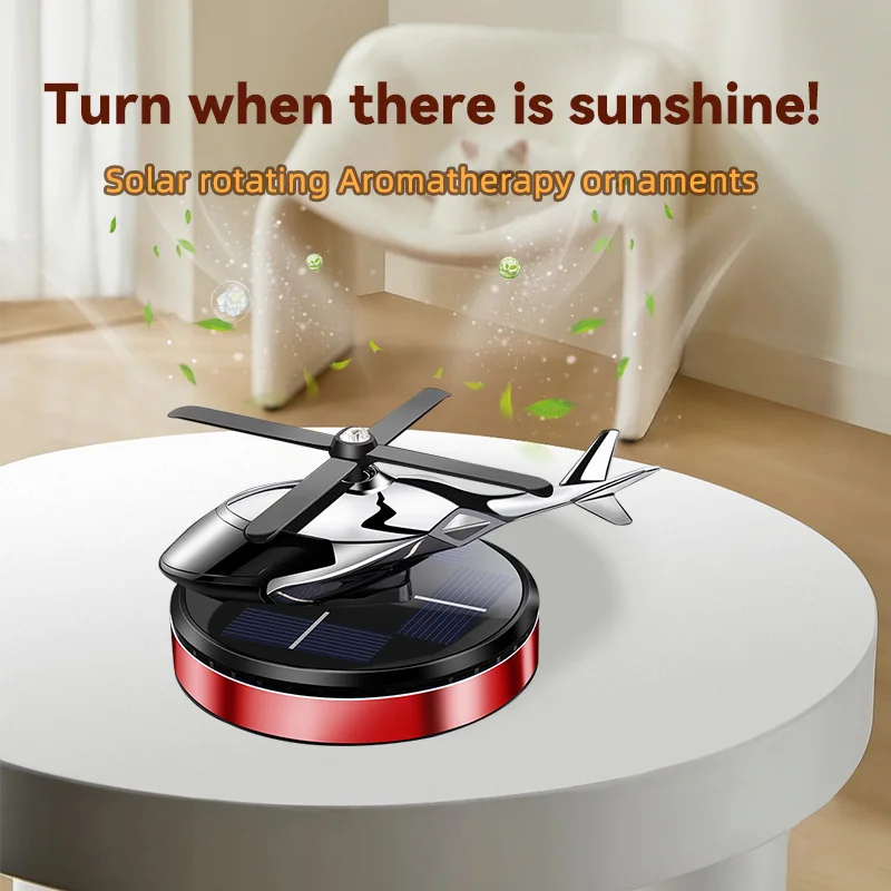 

Solar car Air freshener Perfume Helicopter decoration Interior decoration Solar car rotating aromatherapy perfume diffuser