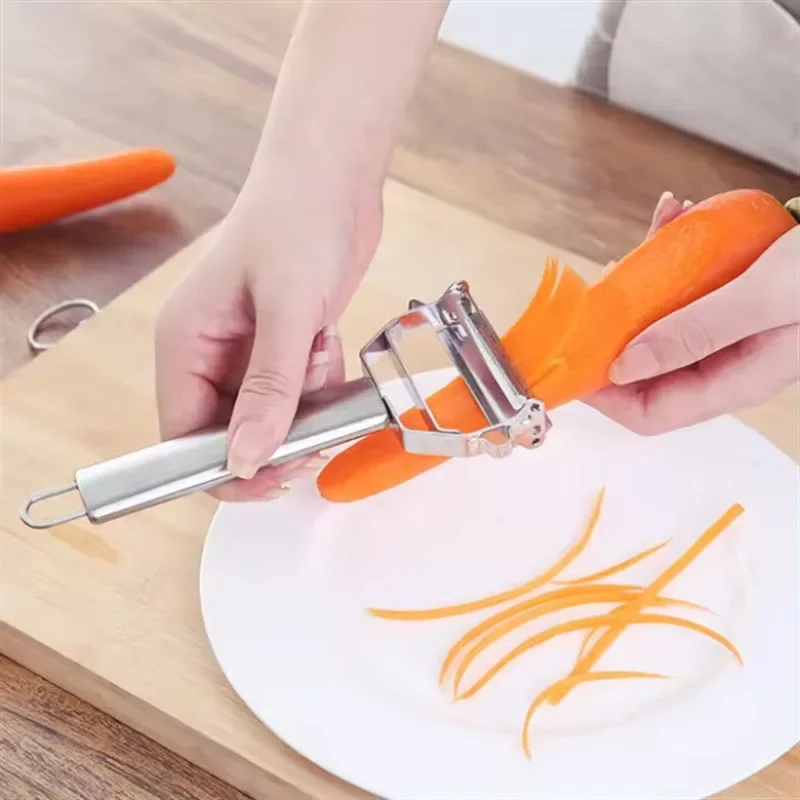 

4 IN 1 Fruit Vegetable Peeler Stainless Steel Carrot Grater Double-Head Kitchen Gadgets Melon Cucumbers Potato Slicer Home Tools