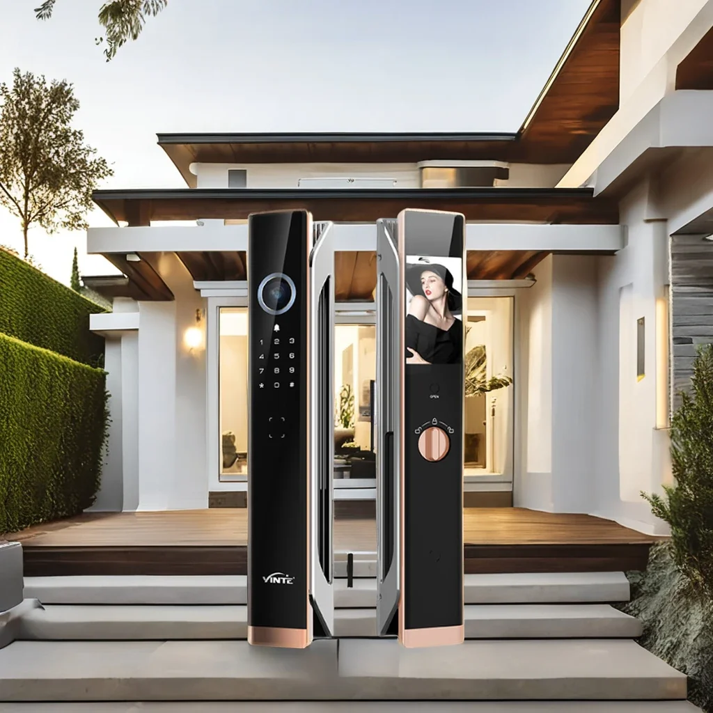 High quality Fully Automatic Video Intercom Face Recognition Smart Door Lock With Camera Digital Keyless Smart Digital lock