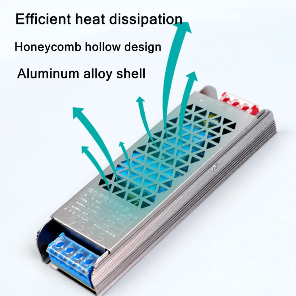 Super Thin AC DC Transformers 220V To 12V 24V Switching Power Supply 12 24 V Volt 60W 100W 200W 300W 400W A/D For Home lighting