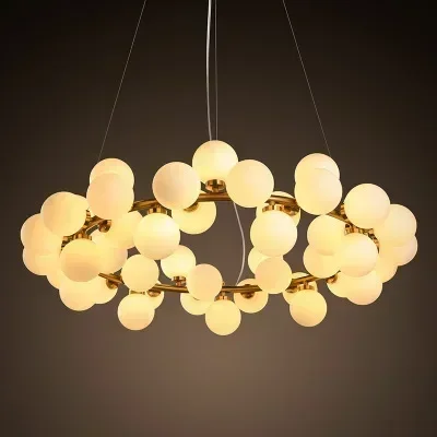 

Nordic Magic Bean Glass Led Chandeliers Lustre Gold Metal Dining Room Led Chandelier Lighting Bedroom Led Hanging Lights Fixture