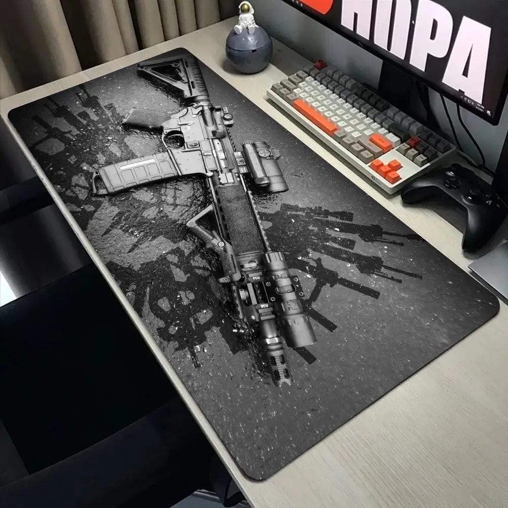 Gun parts assembly Large Mouse Pad XXL Desk Mat Non-Slip Rubber Base Gaming Keyboard and Mouse Stitched Edges for Home and game