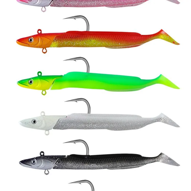 

Eel Soft Lure Set 12cm 23g Sinking T Tail Bionic Artificial Bait Fishing Lure for Freshwater Saltwater Fishing Tackle