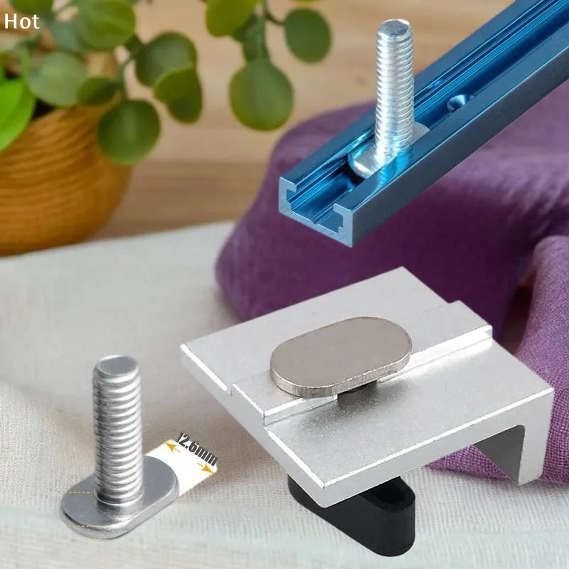 4 Buah Kit T-Track Lnline Dan Short Stop Universal Fit T Track Stop Block Untuk T-Track Woodworking Sanding Dan Routing