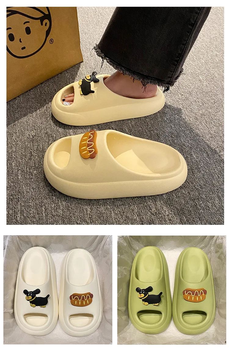 Niedliche EVA-Hausschuhe „Cloud Comfort“ – Unisex-Sommer-Slipper, rutschfeste und geruchsdichte Sandalen mit dicker Sohle für Zuhause/Strand – Detail 1