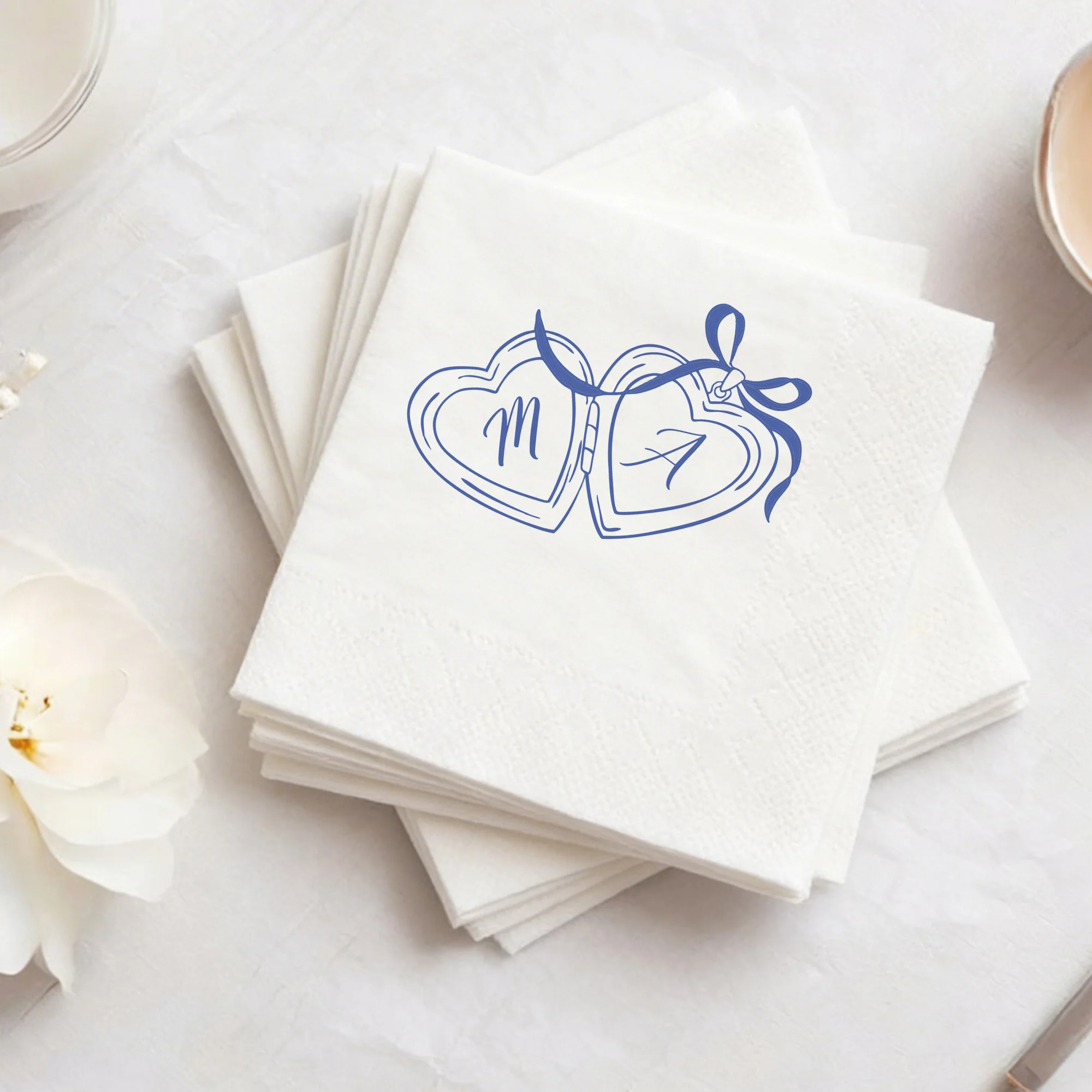 

Personalized Paper Napkins for Wedding Custom Cocktail Napkins of Text Elegent Disposable Napkins,for Baby Shower Hen Party