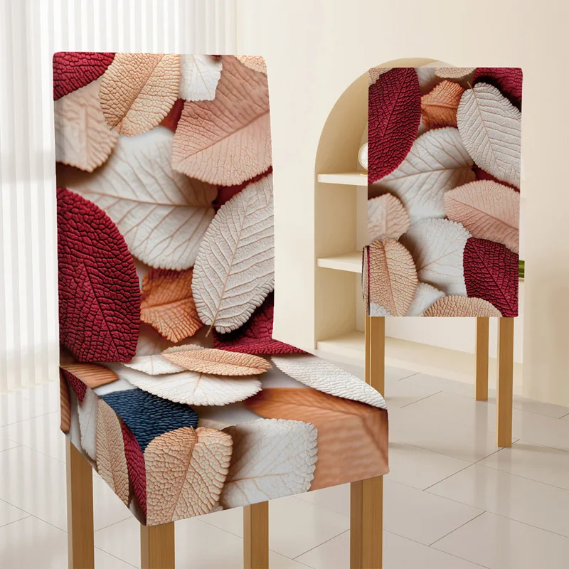 Living Room Chair Cover Mountain Leaf Pattern Built-in Backrest Comfortable Elastic Chair Cover Fashion Versatile Home Protector