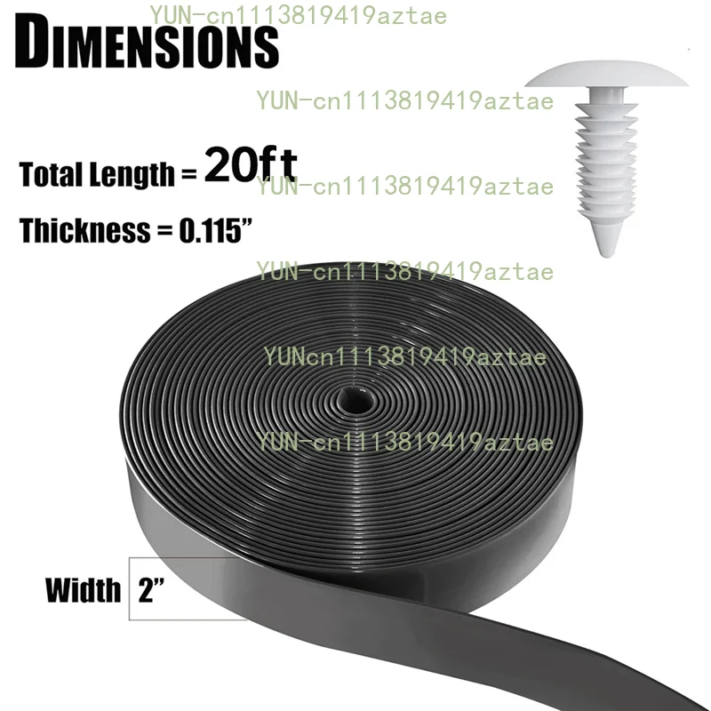 ABRE-Vinyl Straps For Patio Chair Repair Kit 2Inch Wide 20 Ft Long Replacement Straps 20 Rivets For Chaise Lounge Repair