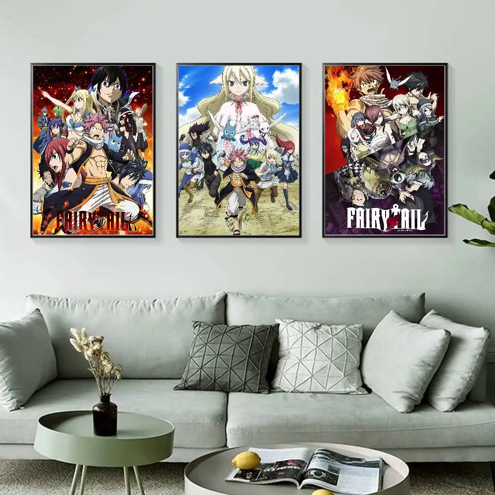 مانغا F-الجنية T-الذيل ورق أبيض ملصق ريترو كرافت ورقة ملصق DIY غرفة بار مقهى خمر اللوحة الزخرفية