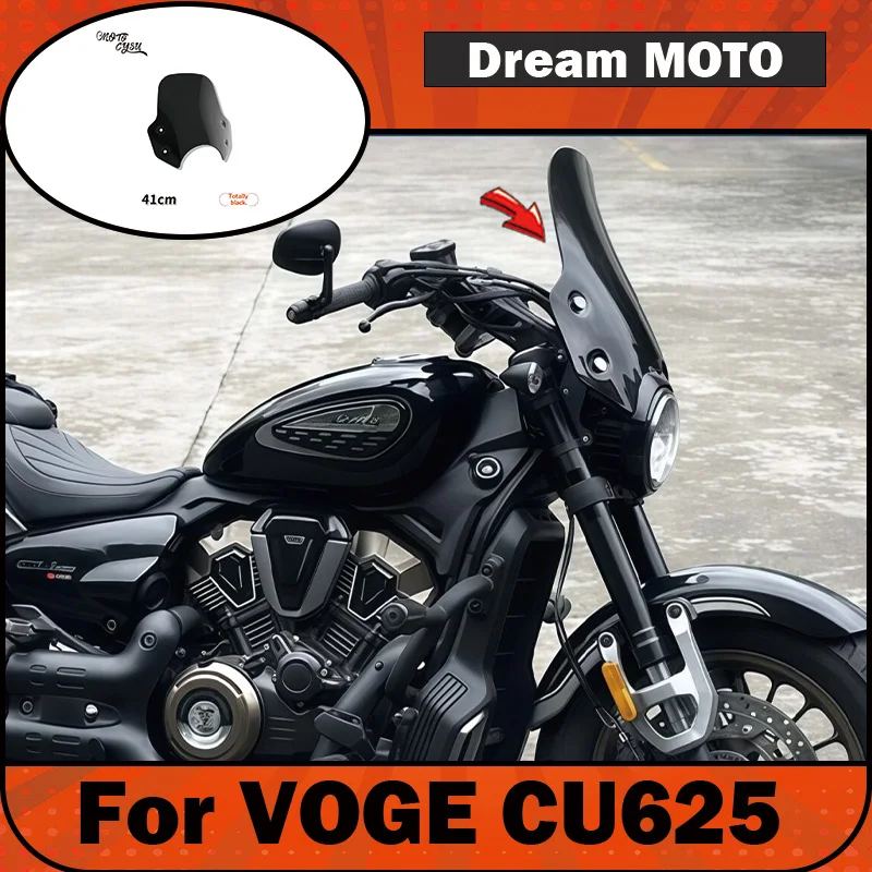 【Premium】For VOGE CU625 modified with a 41CM high black/transparent tinted windshield, and a 50CM high windshield