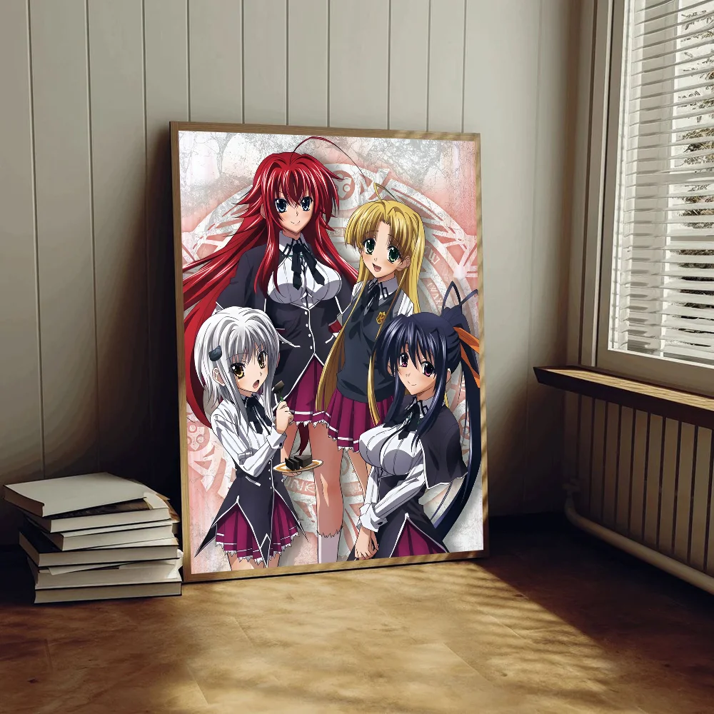 High School DxD Anime Posters Sticky HD Quality Wall Art Retro Posters for Home Kawaii Room Decor