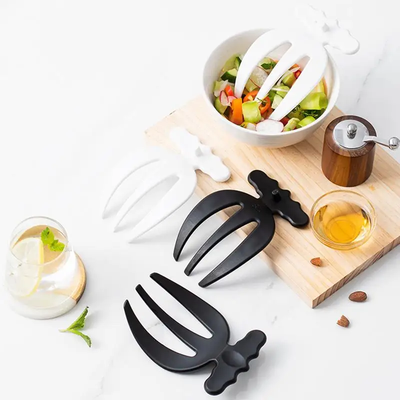 Ergonomic Salad Hands Creative Salad Spoon Non-stick Salad Claw Kitchen Stirring Fork Utensils For Tossing And Mixing Salad