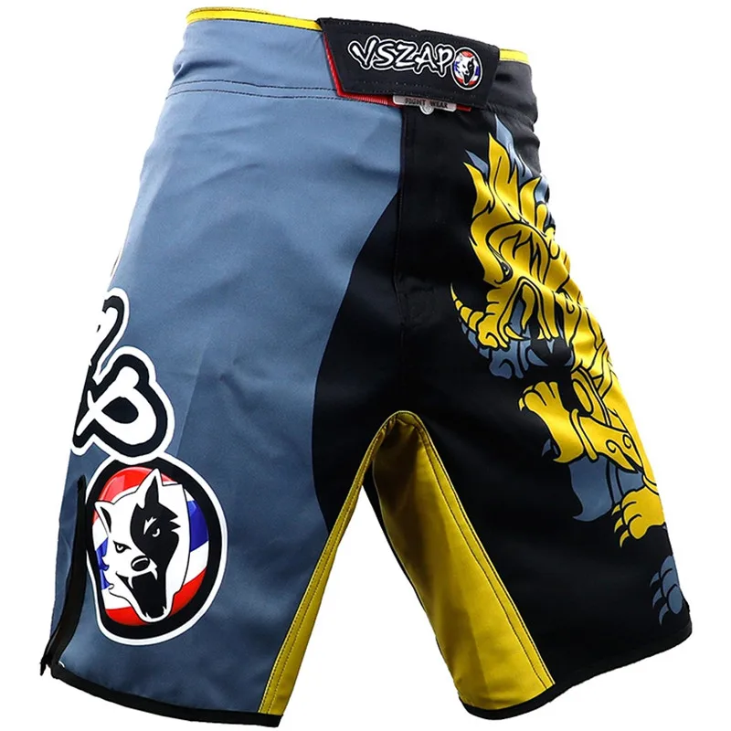 VSZAP Fight Training Shorts Mixed Martial Arts Brazilian Jiujitsu MMA Pants Mens Muay Thai Boxing Fitness Sanda Grappling Trunks
