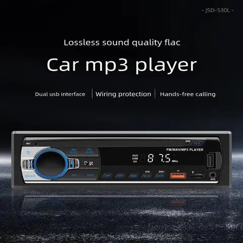 Car Radio Stereo Player Digital Bluetooth MP3 Player JSD-530 520 60Wx4 FM Audio Stereo Music USB/ With Built-in AUX Input