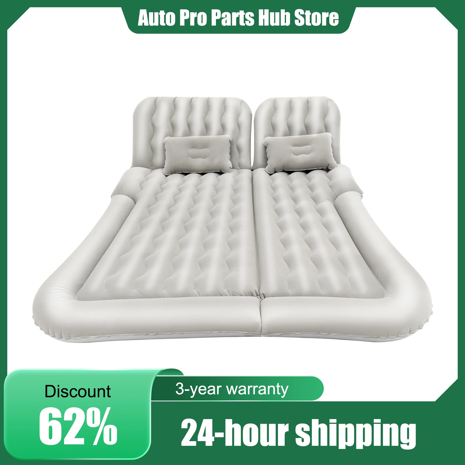 

Надувной матрас для автомобиля, грузовика, внедорожника, спальное место на заднем сиденье, с комплектом воздушного насоса, 2 подушками, кровать для путешествий и кемпинга