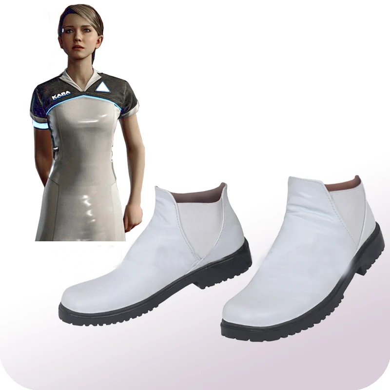 Detroit: Become Human Kara White Cosplay Shoes Boots Halloween Carnival Cosplay Costume Accessories