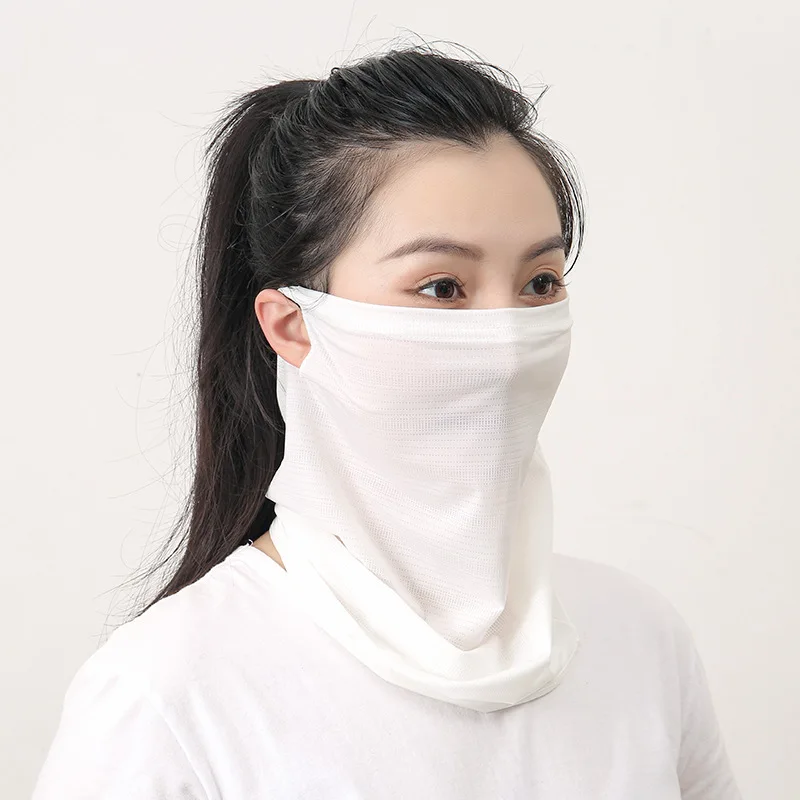 Outdoor Cycling Ice Mesh Mask Sports Sunscreen Scarf Neck Protection Face Protection Multi-functional Head Scarf Climbing Mask