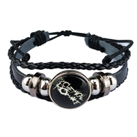 Hip-Hop Rock Band My Chemical Romance Bracelet Band Symbol Adjustable Glass Snap Bangle Fashion Romantic Jewelry Gifts