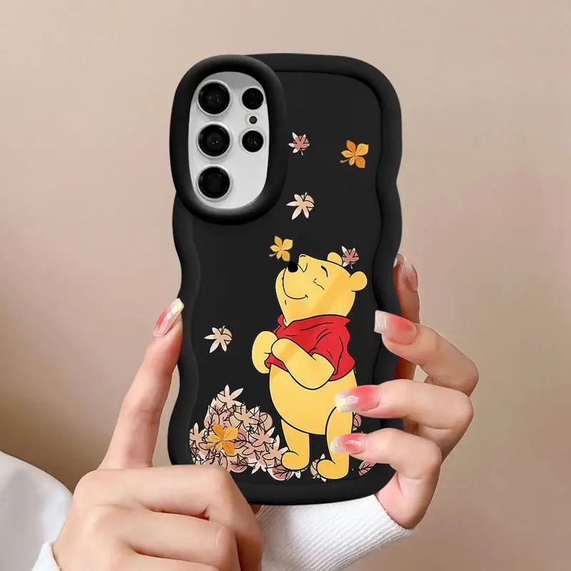 Disney Winnie The Pooh Phone Case for Samsung Galaxy  S21 S22 S23 FE S24 Ultra A22 A23 A24 A25 A32 A33 A53 A52 A54 Waves Shell