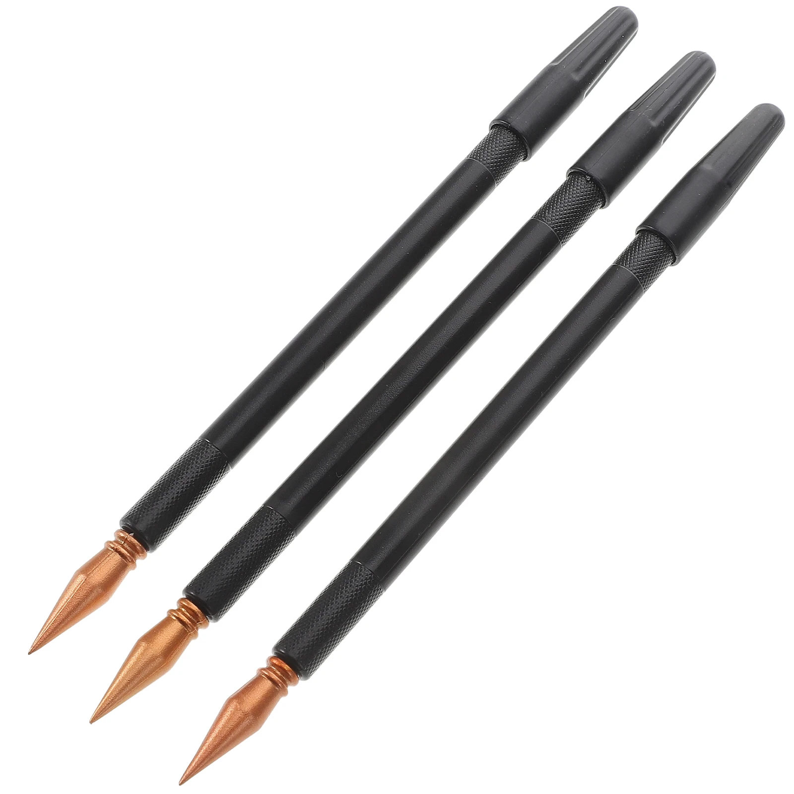 

3 Pcs Scratch Pen Curved Smooth Design Easy Grip Dual Tips Black Eraser Stylus Pens Artists Kids Painting Tools Supplies