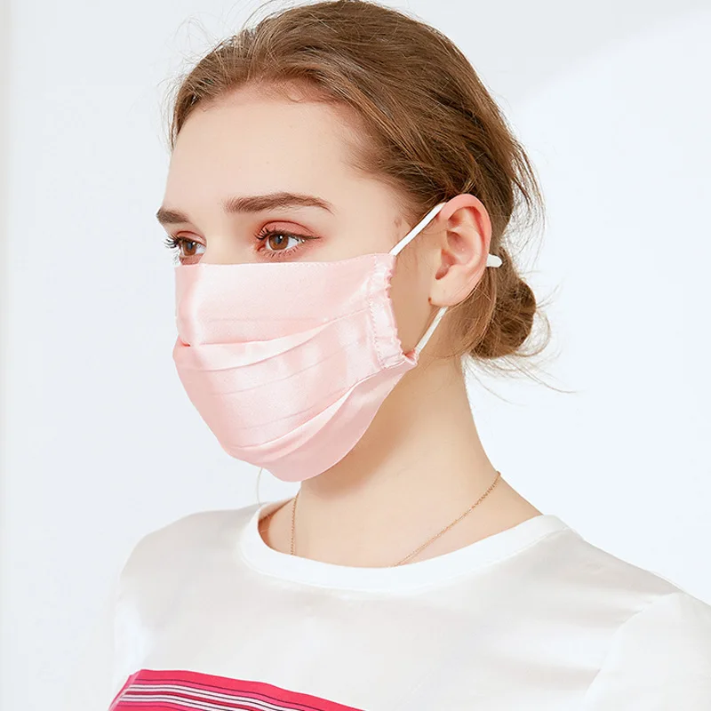 Winsleter, 6A 19MM 100 % echte Seide Sonnenschutzmaske, Damen Sonnenschutz UV, Radfahren atmungsaktive dünne Maske, 2025 Sommer neu A57307CC