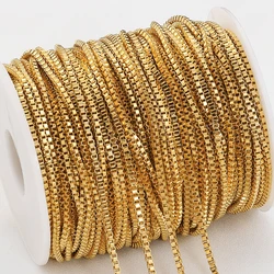1 Meter Stainless Steel Box Chain for Necklace Bracelet DIY Jewelry Making Men Women Necklace Bracelets Acessories Diy Findings