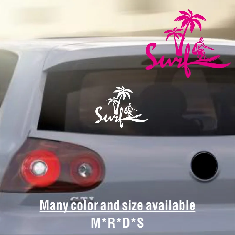 Outdoor summer beach surfing car stickers lacquered glass decorative personalized stickers Professional custom material  #199