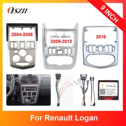 Car Frame Fascia Adapter Decoder Android Radio Dash Fitting Panel Kit For 2004-2013 RENAULT LOGAN 9inch